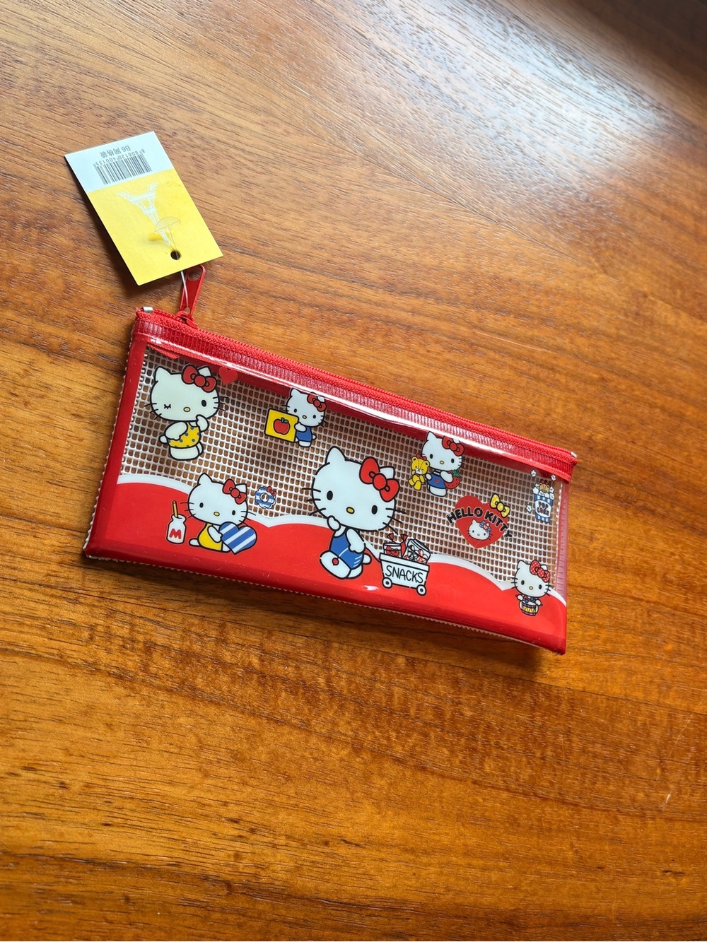 Hello kitty snacks theme pencil case NWT